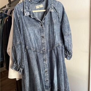 We The Free Light Blue Denim Dress